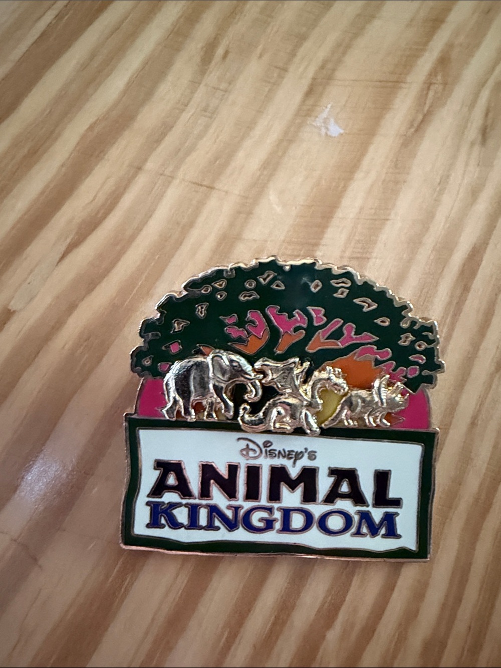 Disney Animal Kingdom Trading Pin - Green, Pink, Gold, Blue